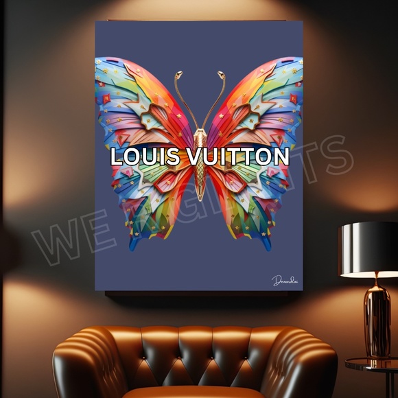 Louis Vuitton Art Stunning Butterfly 11x14 Print By the Artist Denardai - Picture 1 of 2